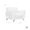 Armen Living Jedd Contemporary Chair in Genuine Black Leather with Brown Wood Legs LCJD1BL - alternate 3